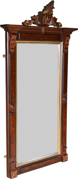 SOLD Victorian Gold Incise Hall Mirror