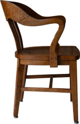 SOLD Oak Barrel Back Lawyers Bankers Office Chair