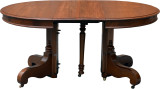 SOLD Victorian Round Walnut Dining Table with Two Leaves