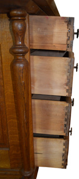 SOLD Oak Carved Music Box Stand