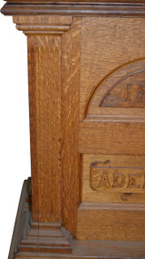 SOLD Oak Carved Raised Panel Lectern