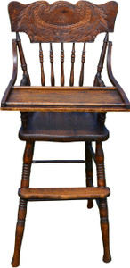 SOLD Oak Press Back Children’s High Chair