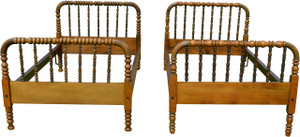 SOLD Two Twin Size Spool Country Beds