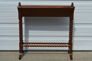 SOLD Oak Barley Twist Unusual Bookrack