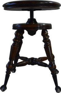 SOLD Oak Victorian Ball and Claw Piano Stool
