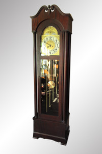 SOLD Antique Mahogany Tall Case Grandfather Clock