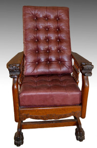 SOLD Rare Lion Head Morris Platform Rocker