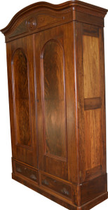 SOLD Victorian Mahogany and Flame Mahogany Armoire Wardrobe – Civil War Era