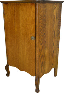 SOLD Oak Tiger Sawn Record Cabinet