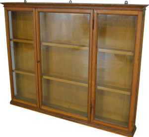 SOLD Hanging Oak Display Cabinet