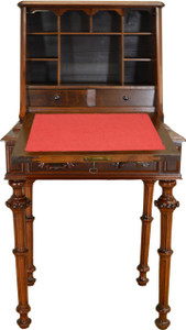 SOLD Victorian Dainty Ladies Carved Slant Top Desk