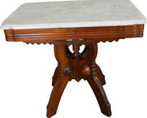 SOLD Marble Top Victorian Coffee Table