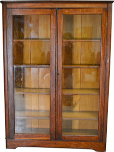 SOLD Oak Larkin Two Door Victorian Bookcase