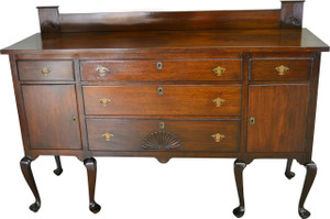 SOLD Mahogany Bench Made Victorian Chippendale Sideboard