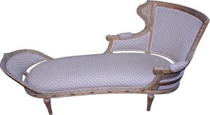 SOLD French Gold Decorated Chaise Lounge
