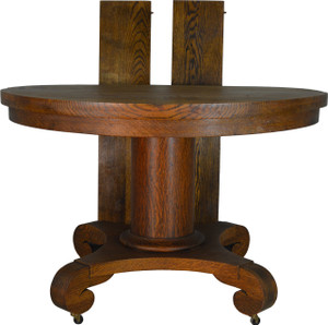 SOLD Victorian Oak Empire Style Dining Table – 44 Inch