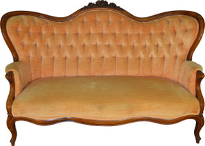 SOLD Victorian Rose Carved Civil War Era Sofa