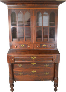 SOLD Country Flame Mahogany Empire Secretary Desk
