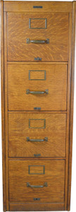SOLD Oak Four Drawer File Cabinet Macy