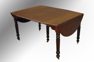 SOLD Antique Country Victorian Walnut Drop Leaf Dining Table