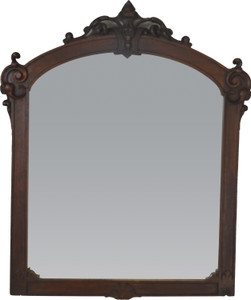 SOLD Carved Victorian Walnut Wall Mirror