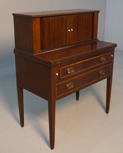 SOLD Antique Mahogany Federal Tambour Writing Desk