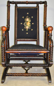 SOLD Carved Walnut Victorian Hunzinger Platform Rocker – Unusual