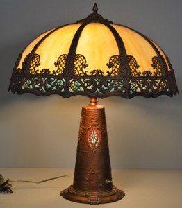 SOLD Oversize Scenic Panel Lamp Lighthouse Theme