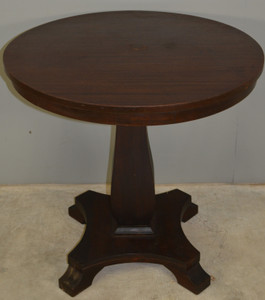 SOLD Mahogany Empire Drum Table – 30 Inches Round