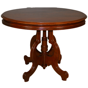SOLD Antique Accent Table, Antique Victorian Oval Walnut Parlor Stand End Table