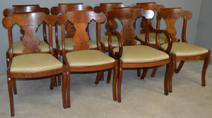 SOLD Set of 8 Formal Empire Dining Chairs