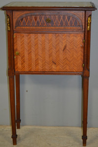 SOLD French Marble Top Bed Stand