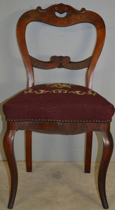 SOLD Needlepoint Civil War Era Ladies Desk Chair