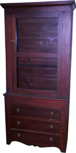 SOLD Country Step Back Cabinet Cupboard with Drawers
