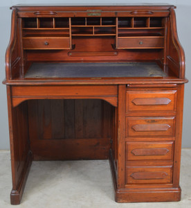 SOLD Derby Victorian Cherry Roll Top Desk
