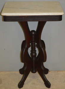 SOLD Marble Top Victorian Bedside Stand