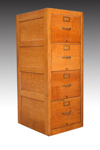 SOLD Oak Legal Size File Cabinet