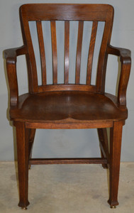 SOLD Oak Lawyers Bankers Victorian Arm Chair