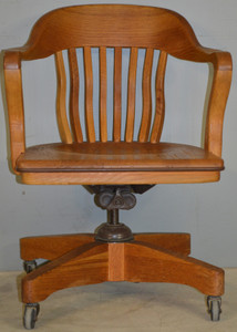 SOLD Oak Bankers Lawyers Swivel Tilt Office Chair