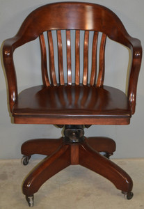 SOLD Mahogany Bankers/Lawyers Swivel Tilt Office Chair