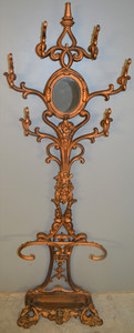 SOLD Victorian Cast Iron Umbrella Hall Tree with Flowers