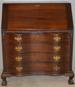 SOLD Mahogany Governor Winthrop Ball and Claw Secretary Desk