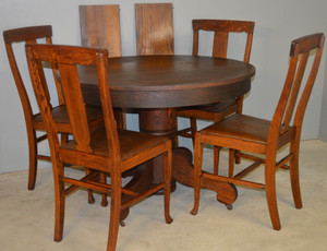 SOLD Oak Dining Room Set – 4 Chairs & Dining Table Extra Clean Original