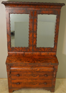 SOLD Flame Mahogany Period Empire Secretary