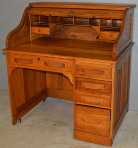 SOLD Oak Ladies Roll Top Desk