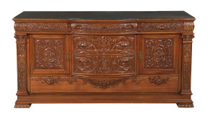 SOLD Antique Buffet, Antique Horner Mahogany Carved Sideboard #19881