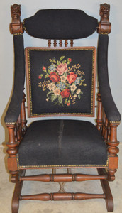 SOLD Most Unusual Hunzinger Platform Oak Rocker