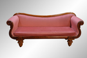 SOLD Antique Empire Rolled Arm Country Sofa
