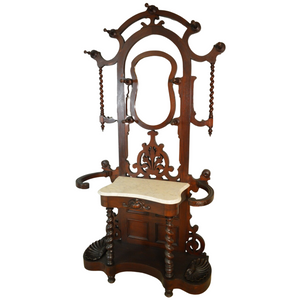 Victorian Marble Top Hall Tree