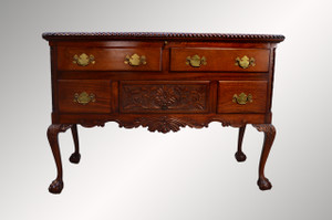 SOLD Solid Mahogany Wonderful Carved Ball and Claw Cedar Chest